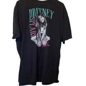Britney Spears Collection Womens Black Baby One More Time Graphic T-Shirt 2XL